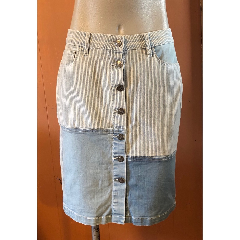 Buffalo by David Bitton Patchwork Denim Skirt 27
